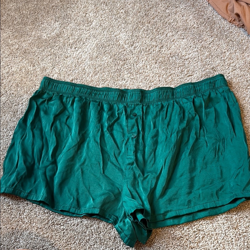 vs green silk shorts